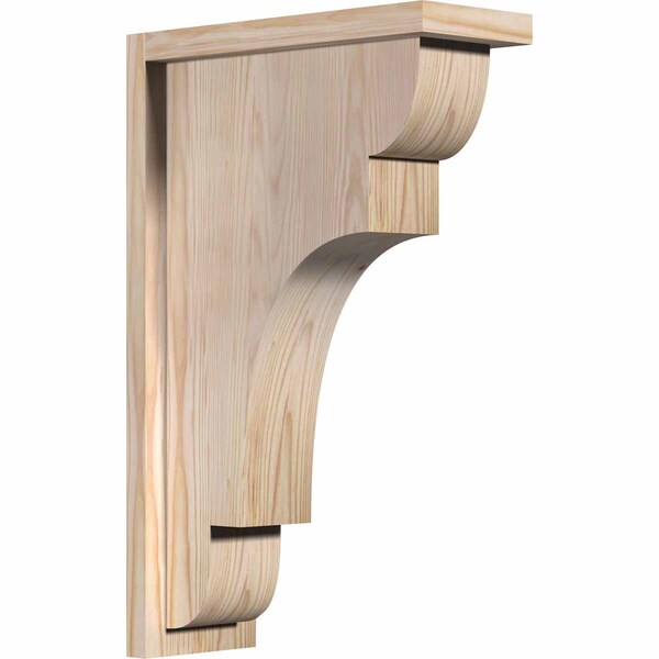 Ekena Millwork New Brighton Smooth Corbel w/Backplate, Douglas Fir, 5 1/2"W x 14"D x 22"H COR06X14X22NEB01SDF - main